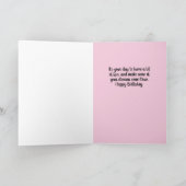 誕生日カード10歳ユニコーンと女の子 シーズンカード (内部)