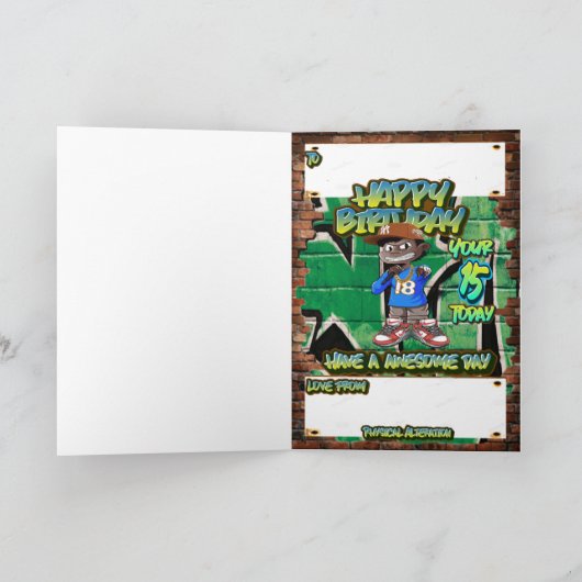 誕生日カード15 カード (内部)