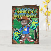 誕生日カード15 カード (黄色い花)