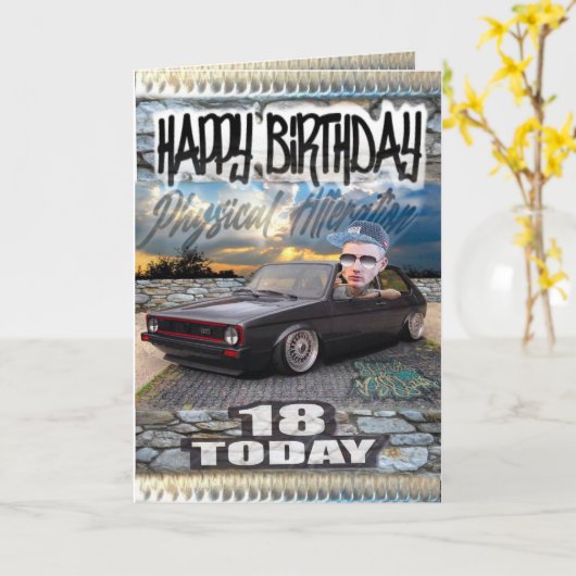 誕生日カード18 カード (黄色い花)