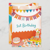 誕生日カード1 招待状 (正面/裏面)