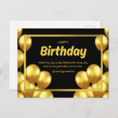 誕生日カード2025 ポストカード (正面/裏面)