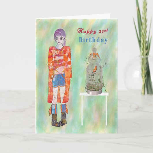 誕生日カード21st.女性誕生日 カード (正面)