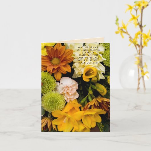 誕生日カード2 カード (黄色い花)