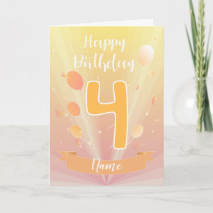 誕生日カード4年 カード