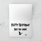 誕生日カード40日。 カード (内部)