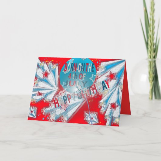 誕生日カード7月4日 カード (正面)