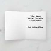 誕生日カード – あなたは古いファルト!(ユーモア) カード (内部)