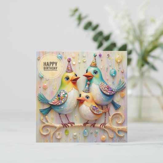 誕生日カード～かわいい鳥～ (スタンド正面)