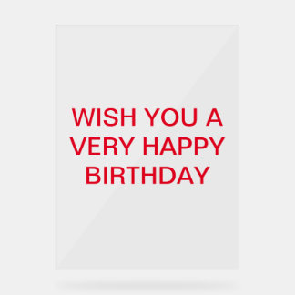 誕生日カード アクリルサイン