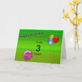 誕生日カード(エイジ編集可能) カード (黄色い花)