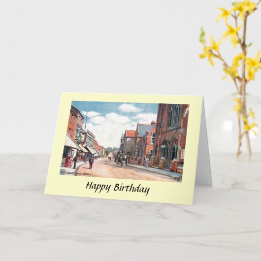 誕生日カード – エイレスベリー,ブッキンガムシャー カード (黄色い花)