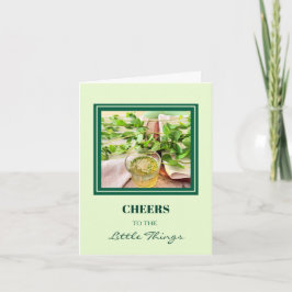 誕生日カード、エレガントなミントグリーンのお祝い カード