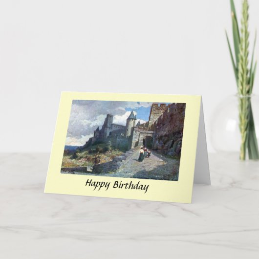 誕生日カード – カルカソンヌ。フランス,オード カード (正面)