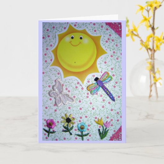 誕生日カード カード (黄色い花)