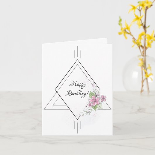 誕生日カード カード (黄色い花)