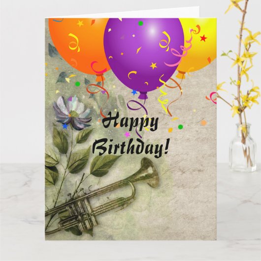 誕生日カード カード (黄色い花)