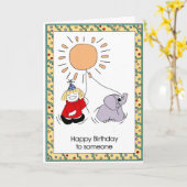 誕生日カード カード (黄色い花)