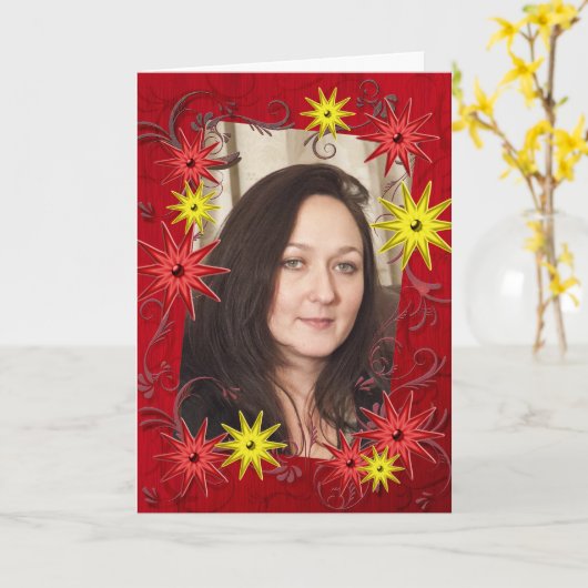 誕生日カード カード (黄色い花)