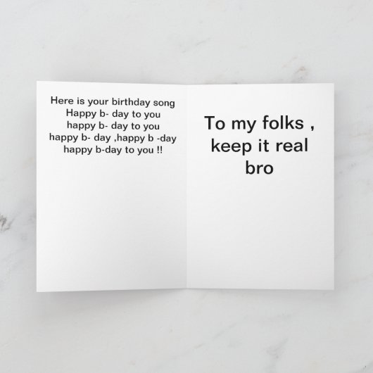 誕生日カード カード (内部)