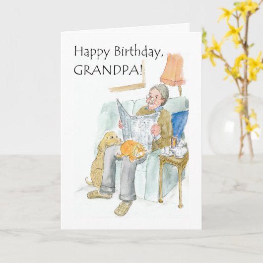 誕生日カード カード (黄色い花)