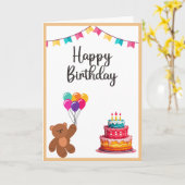 誕生日カード カード (黄色い花)