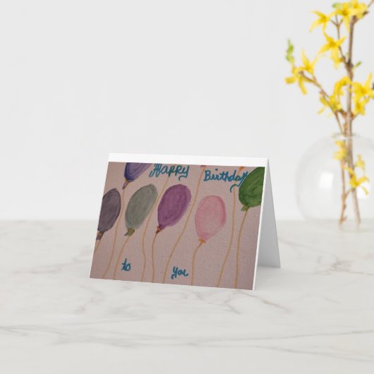 誕生日カード カード (黄色い花)