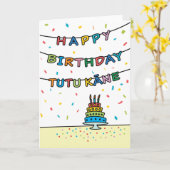 誕生日カード カード (黄色い花)