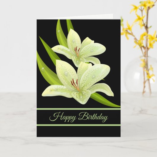 誕生日カード カード (黄色い花)