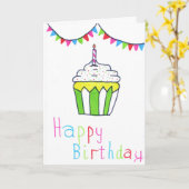 誕生日カード カード (黄色い花)