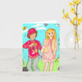 誕生日カード カード (黄色い花)