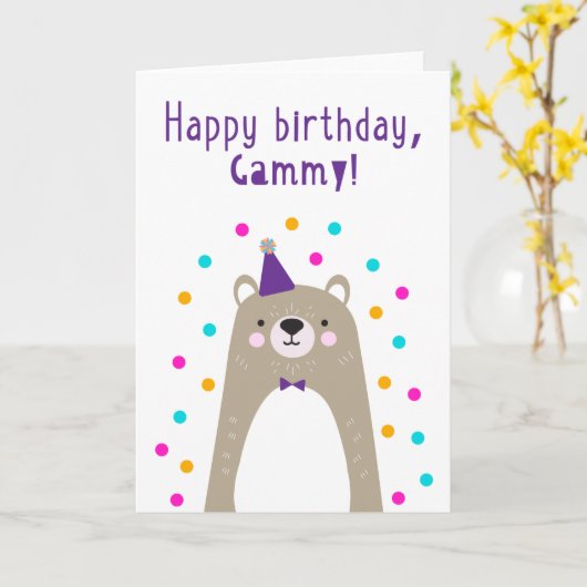 誕生日カード カード (黄色い花)