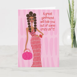 誕生日カード – ガールフレンド素晴らし サンキューカード