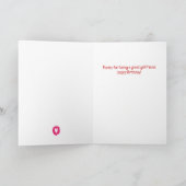 誕生日カード – ガールフレンド素晴らし サンキューカード (内部)