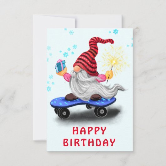 誕生日カード(ギフト付きハッピースカー格言) カード (裏面)