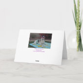 誕生日カード、クリーム付きの雌犬の写真 カード (裏面)