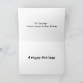 誕生日カード – 「ケイティフライヤー」 カード (内部)