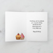 誕生日カード – ケーキズカップケーキズキャンドル カード (内部)