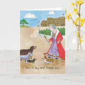 誕生日カード – コルギクイーン カード (黄色い花)