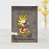 誕生日カード – ゴッドソン誕生日カード – Cockatoo Bi カード (黄色い花)