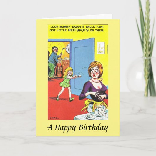 誕生日カード – ゴルフボール カード (正面)