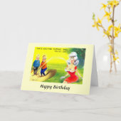 誕生日カード – ゴルフ失った – ボール カード (黄色い花)