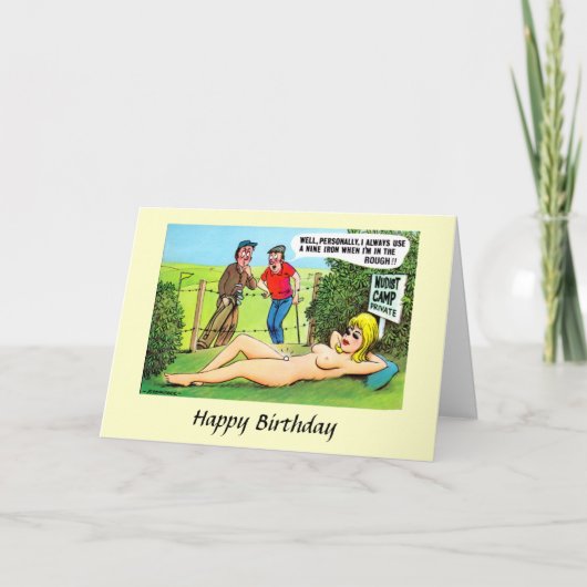 誕生日カード – ゴルフ – ザラフ カード (正面)