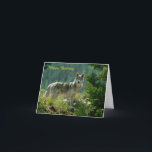 誕生日カード サンキューカード<br><div class="desc">北アメリカの灰色の狼</div>