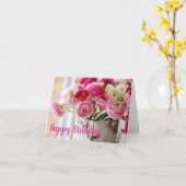 誕生日カード – シャビーシックブーケ カード (黄色い花)