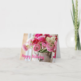 誕生日カード – シャビーシックブーケ カード