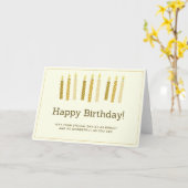 誕生日カード – シンプル カード (黄色い花)