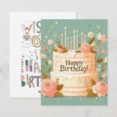 誕生日カード シーズンカード (正面/裏面)
