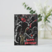 誕生日カード（ジャズミュージックバンド付き） ポストカード (スタンド正面)