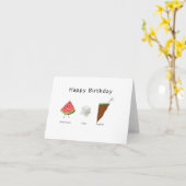 誕生日カード、スイカシュガーハイカード カード (黄色い花)